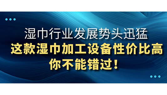 濕巾行業(yè)發(fā)展勢頭迅猛，這款濕巾加工設備性價比高你不能錯過！